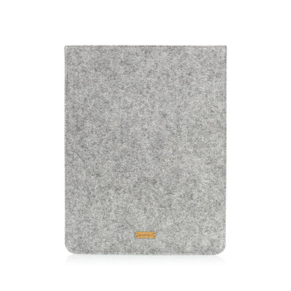 Hülle für Fujitsu LifeBook | aus Filz und Bio-Baumwolle | hellgrau - Shapes | Modell "LET"