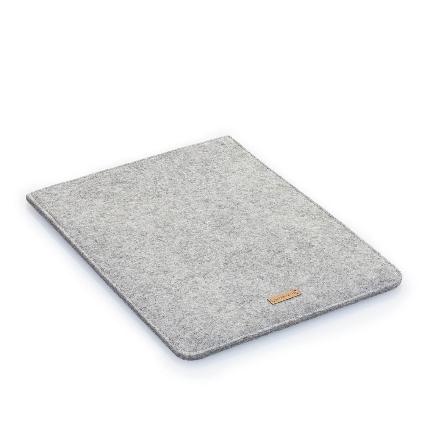 Hülle für MacBook Pro 13 | aus Filz und Bio-Baumwolle | hellgrau - Shapes | Modell "LET"