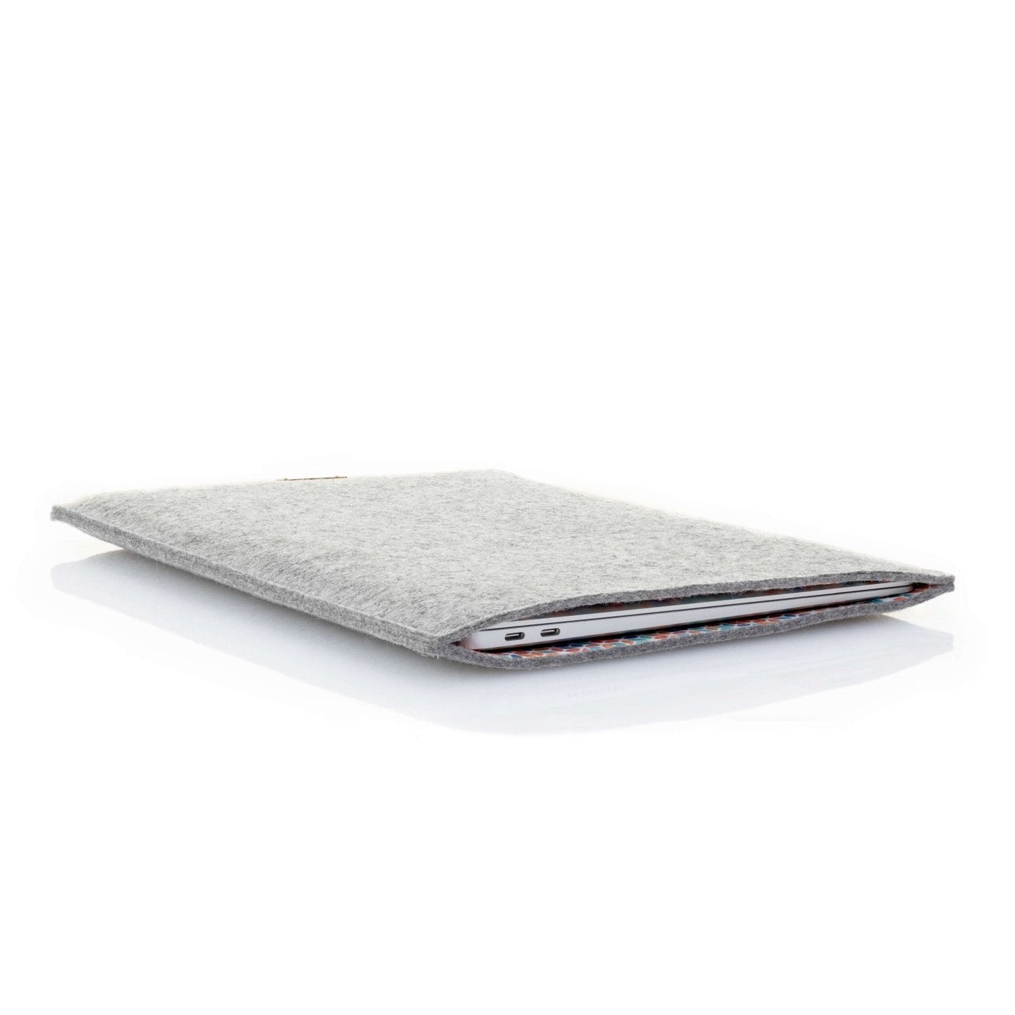 Case for SGIN 17 | Made of felt and organic cotton | Light gray - Colorful | Model "LET"