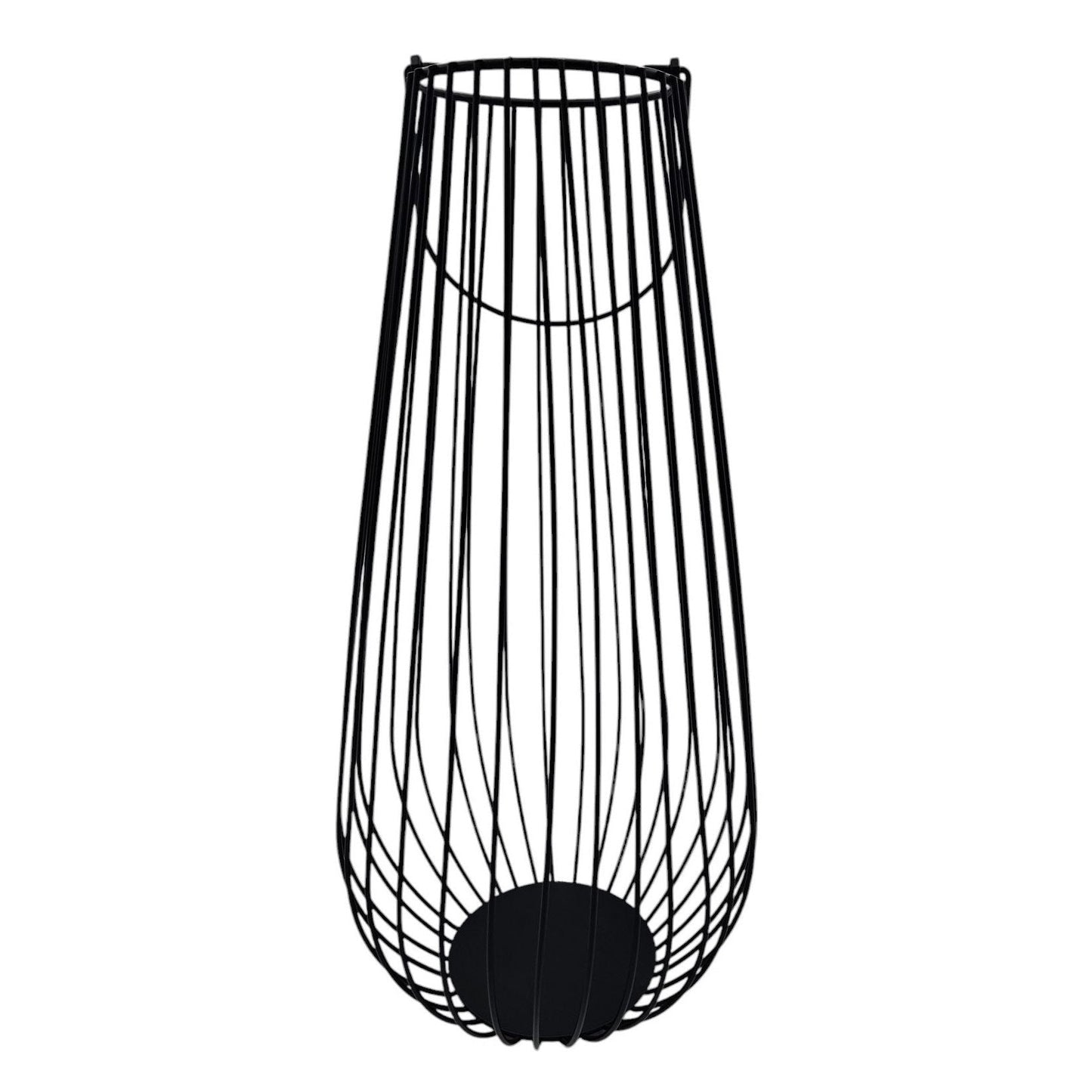 Laterne Windlicht Metalllaterne 25x50 cm Windlicht Kerzenhalter Gartenlampe schwarz