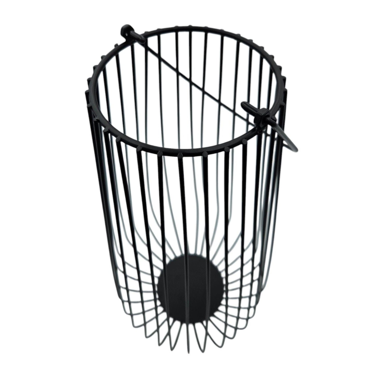 Laterne Windlicht Metalllaterne 25x50 cm Windlicht Kerzenhalter Gartenlampe schwarz