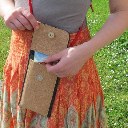 Shoulder bag for Xiaomi 13 Lite | made of felt and organic cotton | anthracite - shapes | model KEDJA