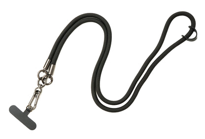 SYSTEM-S shoulder strap neck strap for smartphone case made of nylon in black 