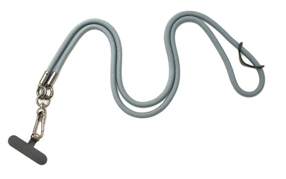 SYSTEM-S Umhänge Band Schulter Hals Schlaufe für Smartphone Hülle aus Nylon in Grau