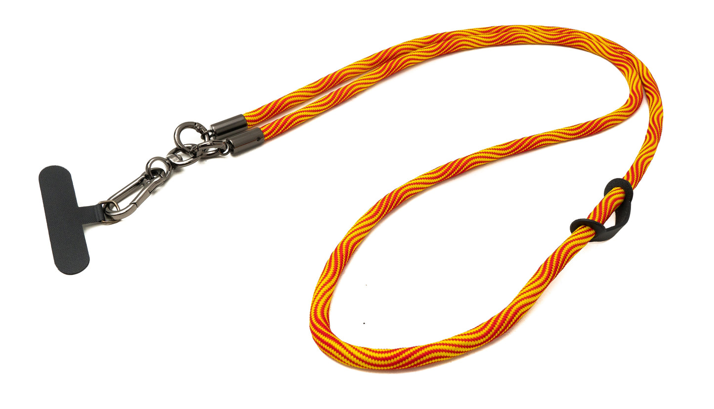 SYSTEM-S shoulder strap neck strap for smartphone case made of nylon orange yellow