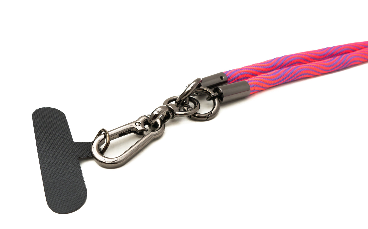 SYSTEM-S Umhänge Band Schulter Hals Schlaufe für Smartphone Hülle aus Nylon in Pink Lila