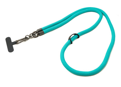 SYSTEM-S shoulder strap extra thick for smartphone case made of nylon in turquoise
