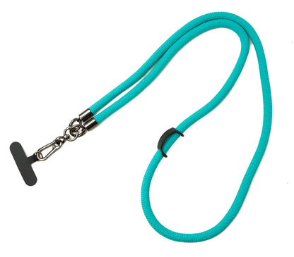 SYSTEM-S shoulder strap extra thick for smartphone case made of nylon in turquoise