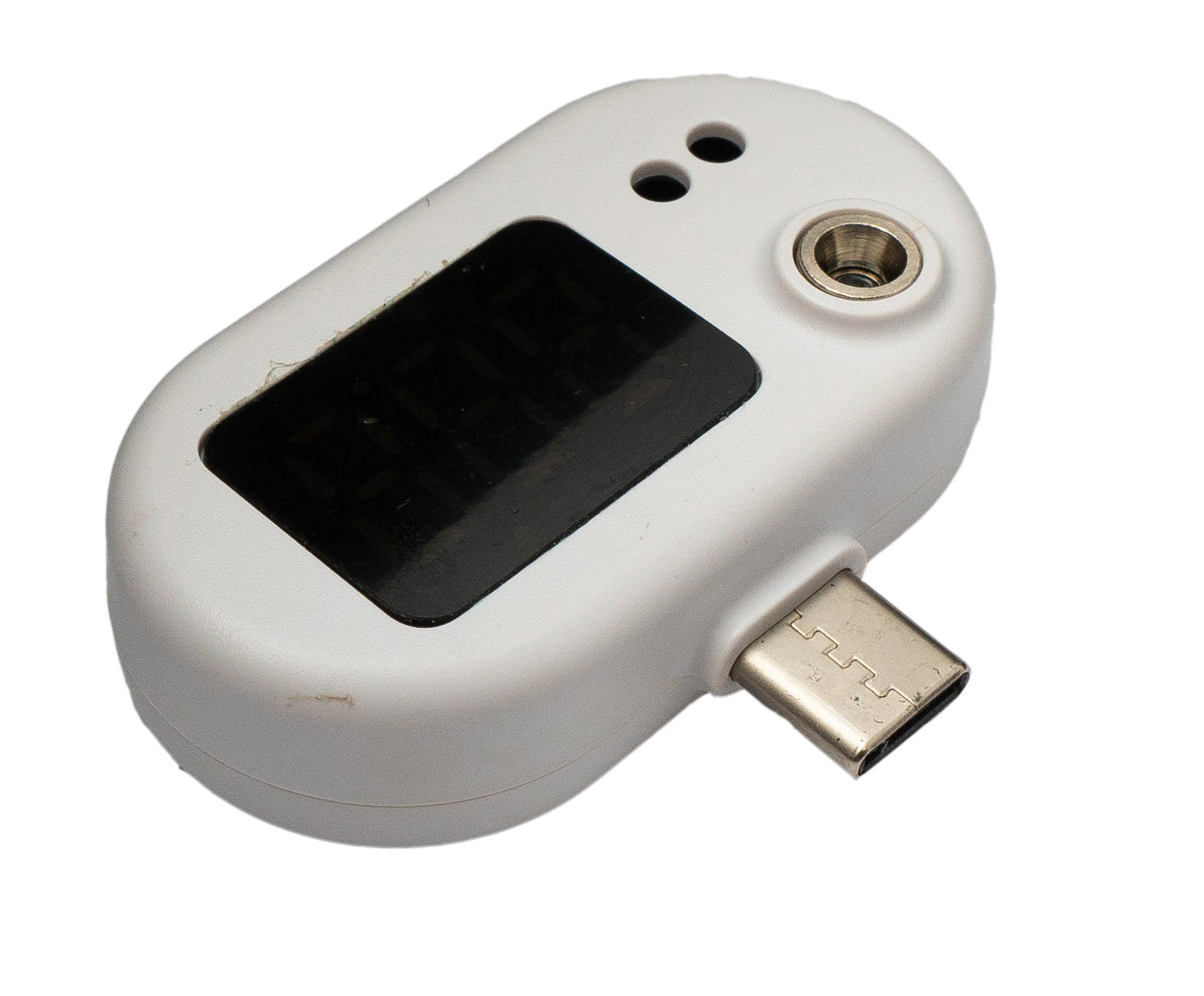 SYSTEM-S USB 3.1 Infrarot Thermometer Berührungslos Körper Fieber Temperatur Typ C LED Messgerät in Weiß