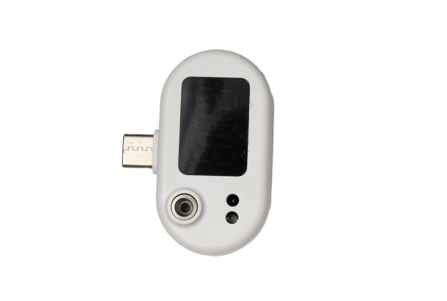 SYSTEM-S USB 3.1 Infrarot Thermometer Berührungslos Körper Fieber Temperatur Typ C LED Messgerät in Weiß