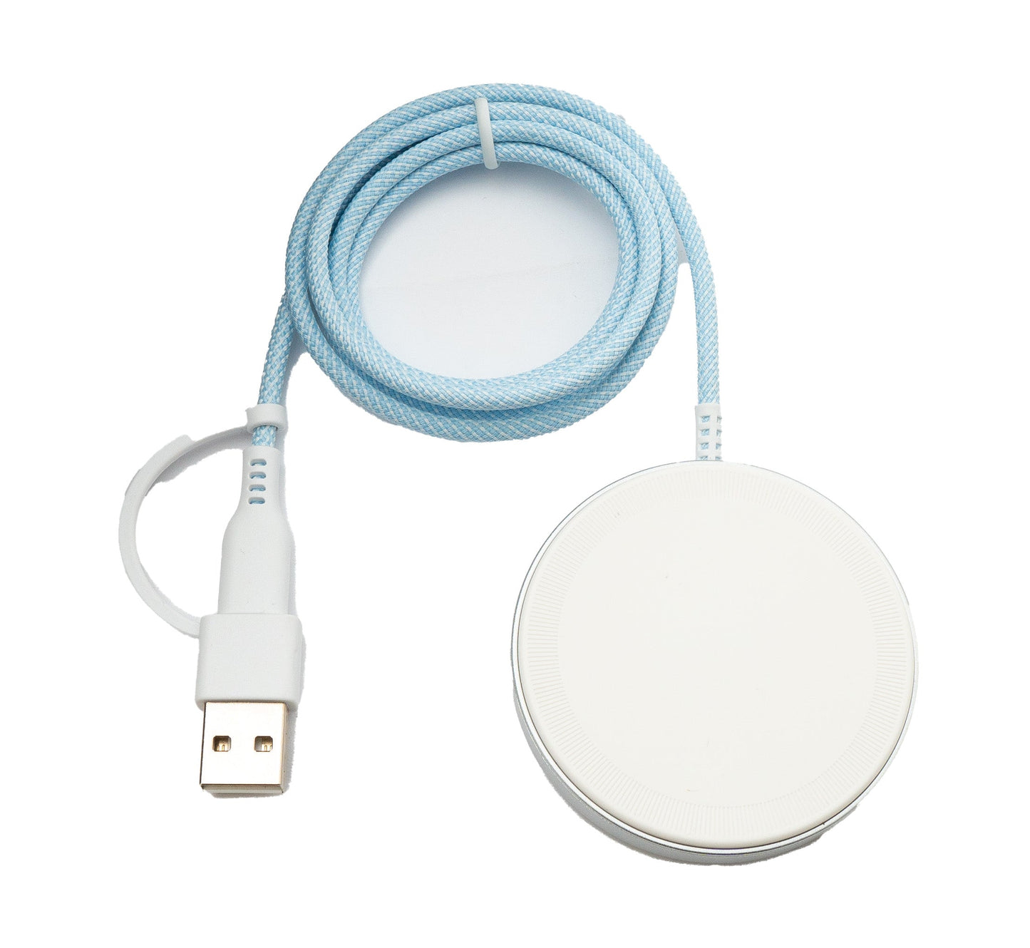 SYSTEM-S Wireless Charger 15 W Charging Station Cable 100 cm USB 3.1 Type C 2.0 A Plug for Smartphone
