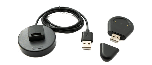 SYSTEM-S USB 2.0 Kabel 100 cm Ladestation für Xiaomi Amazfit Cheetah Pro abnehmbar Adater in Schwarz
