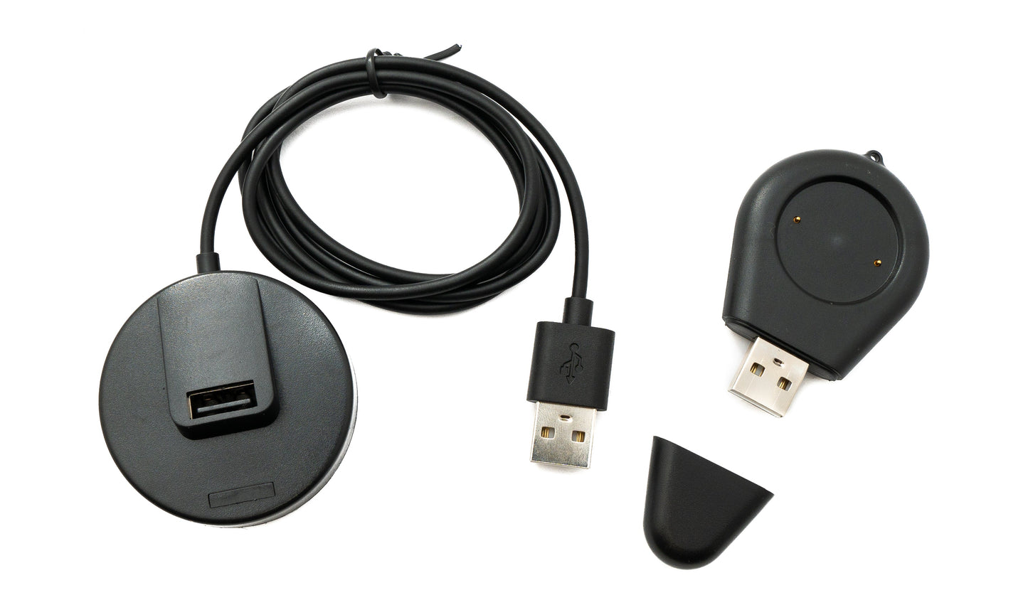 SYSTEM-S USB 2.0 Kabel 100 cm Ladestation für Xiaomi Amazfit Cheetah Pro abnehmbar Adater in Schwarz