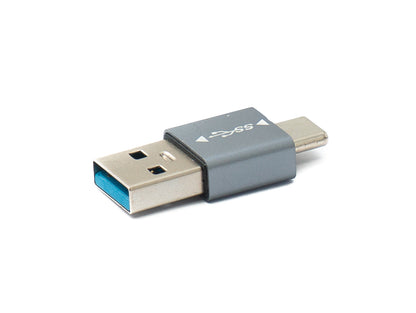 SYSTEM-S USB 3.1 Adapter Typ C Stecker zu 3.0 A Stecker unidirektional Adapter 5 Gbit/s in Grau