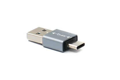 SYSTEM-S USB 3.1 Adapter Typ C Stecker zu 3.0 A Stecker unidirektional Adapter 5 Gbit/s in Grau