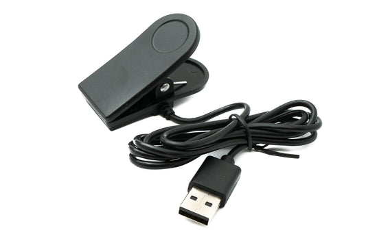 SYSTEM-S USB 2.0 cable 100 cm charging cable clamp for GolfBuddy Aim W12 Watch in black