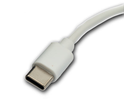 SYSTEM-S USB 3.1 Kabel 100 cm Ladekabel für Galaxy Fit3 Smartwatch in Weiß