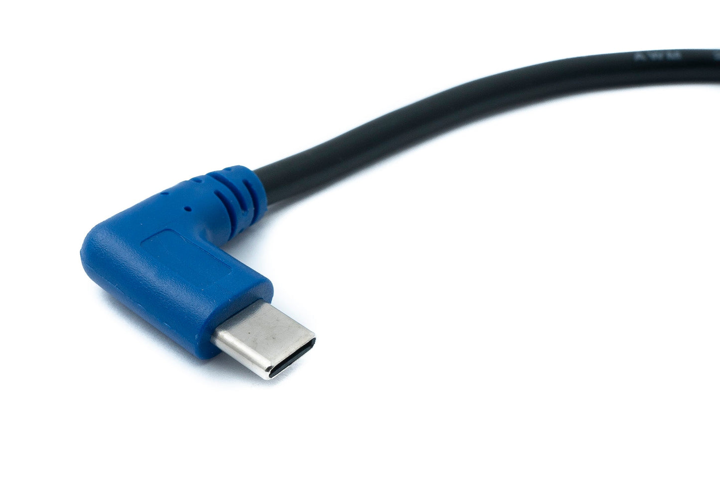 SYSTEM-S USB 3.1 Kabel 30 cm Typ C Stecker zu Micro B Stecker Winkel Left Angled Adapter