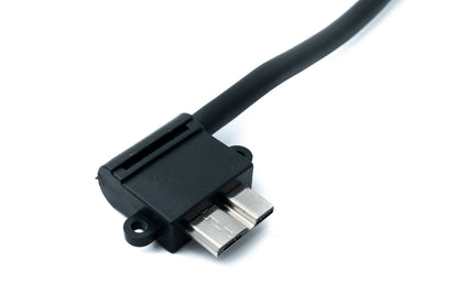 SYSTEM-S USB 3.1 Kabel 30 cm Typ C Stecker zu Micro B Stecker Winkel Left Angled Adapter