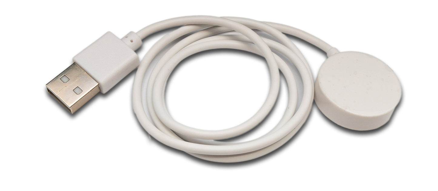 SYSTEM-S USB 2.0 Wireless Kabel 70 cm Ladestation für Haylou Watch R8 Smartwatch Kabellos Weiß