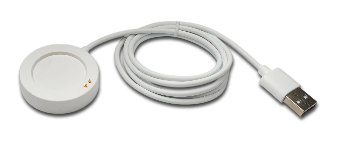 SYSTEM-S USB 2.0 Kabel 100 cm Ladestation für XiaoMi Watch S3 Smartwatch in Weiß