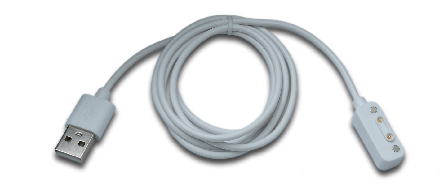 SYSTEM-S USB 2.0 Kabel 100 cm Ladekabel für Xplora X6 Play Smartwatch in Weiß