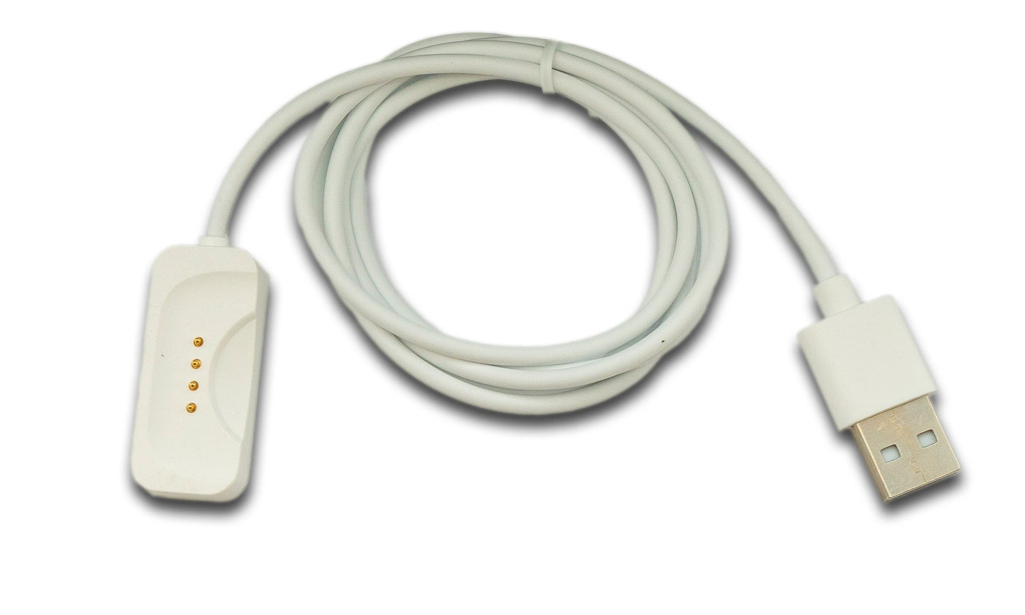 USB 2.0 Kabel 100 cm Ladekabel für OnePlus Watch 2 Smartwatch in Weiß