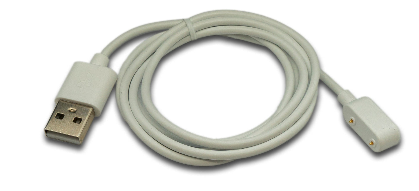 SYSTEM-S USB 2.0 Kabel 100 cm Ladekabel für HONOR Band 9 Smartwatch in Weiß