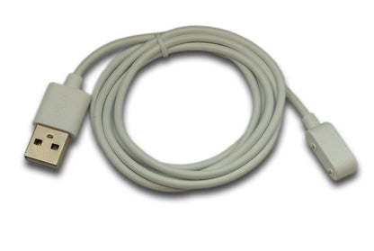 SYSTEM-S USB 2.0 Kabel 100 cm Ladekabel für HONOR Band 9 Smartwatch in Weiß