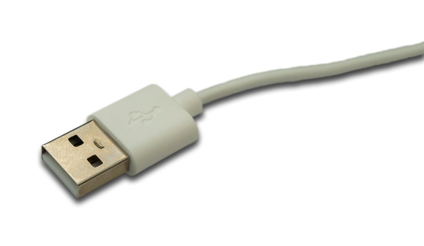 SYSTEM-S USB 2.0 Kabel 100 cm Ladekabel für HONOR Band 9 Smartwatch in Weiß