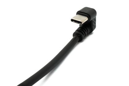 SYSTEM-S USB 3.1 Kabel 30 cm Typ C Stecker zu 2.0 Micro B Buchse 180° U Turn Winkel Adapter