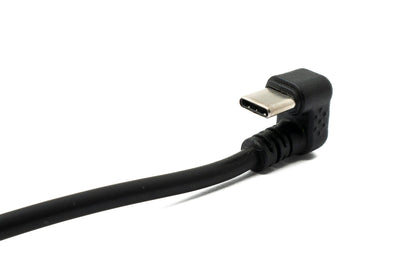 SYSTEM-S USB 3.1 Kabel 30 cm Typ C Stecker zu 2.0 Mini B Buchse 180° U Turn Winkel Adapter