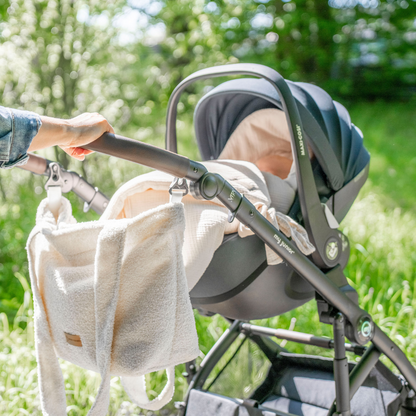 Wickeltasche Boucle Teddystoff für den Kinderwagen - Mom bag