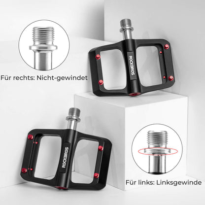 MTB & Rennrad Pedale – 171 g/Paar, Ultraleicht Magnesium-Flachpedale