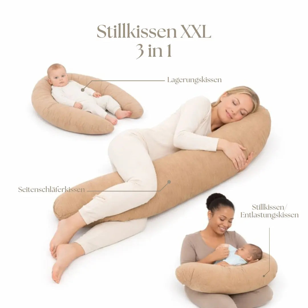 Stillkissen XXL Musselin Herzen – weich & gemütlich