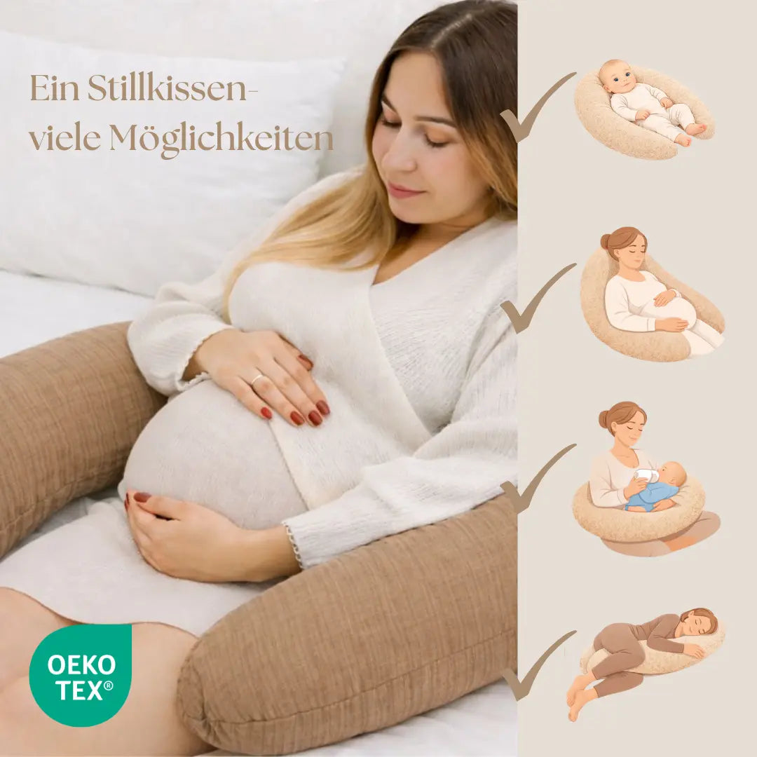 Stillkissen XXL Musselin Herzen – weich & gemütlich