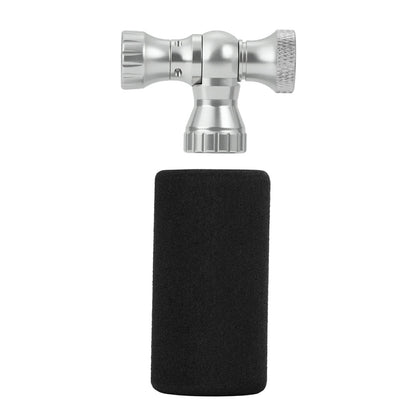 Mini Fahrradpumpe mit CO₂-Adapter - Tragbar, Presta & Schrader Kompatibel, bis 80 PSI