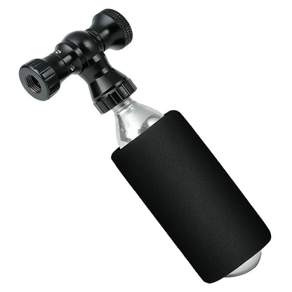 Mini Fahrradpumpe mit CO₂-Adapter - Tragbar, Presta & Schrader Kompatibel, bis 80 PSI