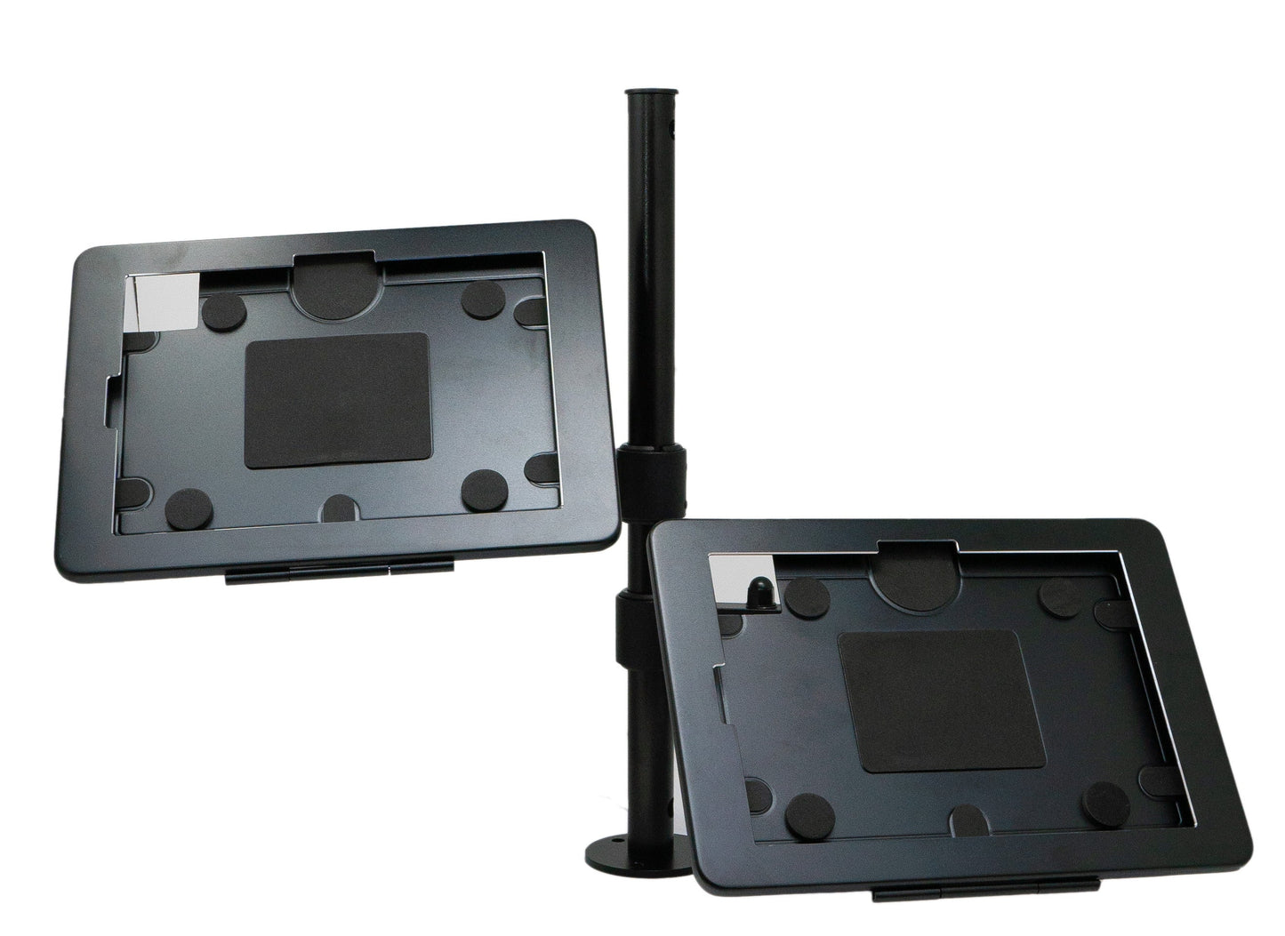 SYSTEM-S Doppel Tischhalterung 360° Ständer abschließbar für iPad 10, Pro 11", Air (2018 2020 2021 2022 2024)