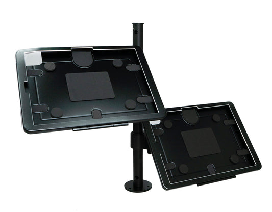 SYSTEM-S Doppel Tischhalterung 360° Ständer abschließbar für iPad Pro 13" Air 13" (M2) Pro 6 5 4 3 12.9"
