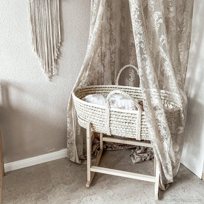 Moses basket wickerwork including mattress - comfortable sleeping environment for your baby