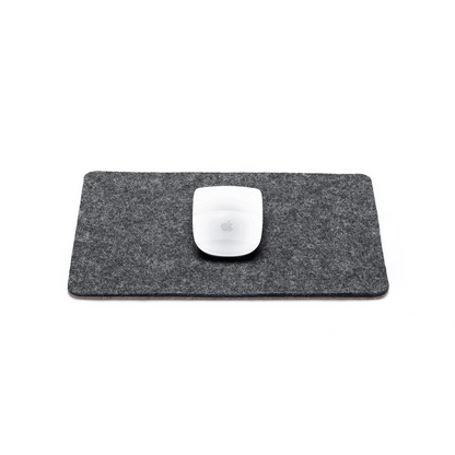 Mousepad aus Filz und Kork | 20 x 25 cm | anthrazit