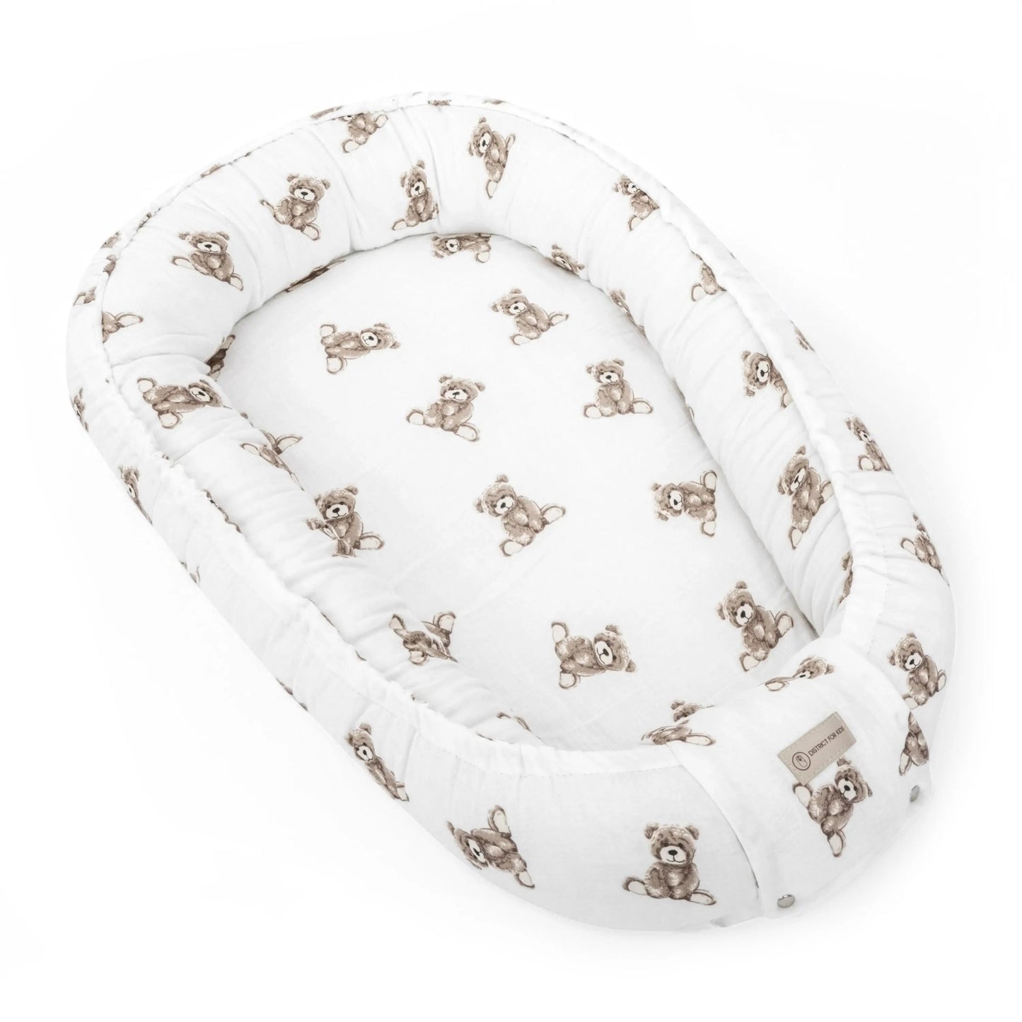 Babynestchen aus Musselin Teddybär – Weicher Baby-Kokon