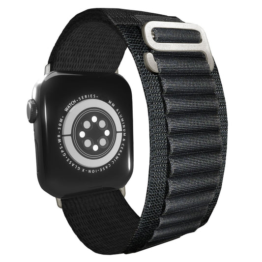 NALIA Smart Watch Armband Alpine Loop Style kompatibel mit Apple Watch Armband Ultra/SE & Series 8/7/6/5/4/3/2/1, 38/40/41mm, G-Haken iWatch Outdoor Uhr Band, Nylon