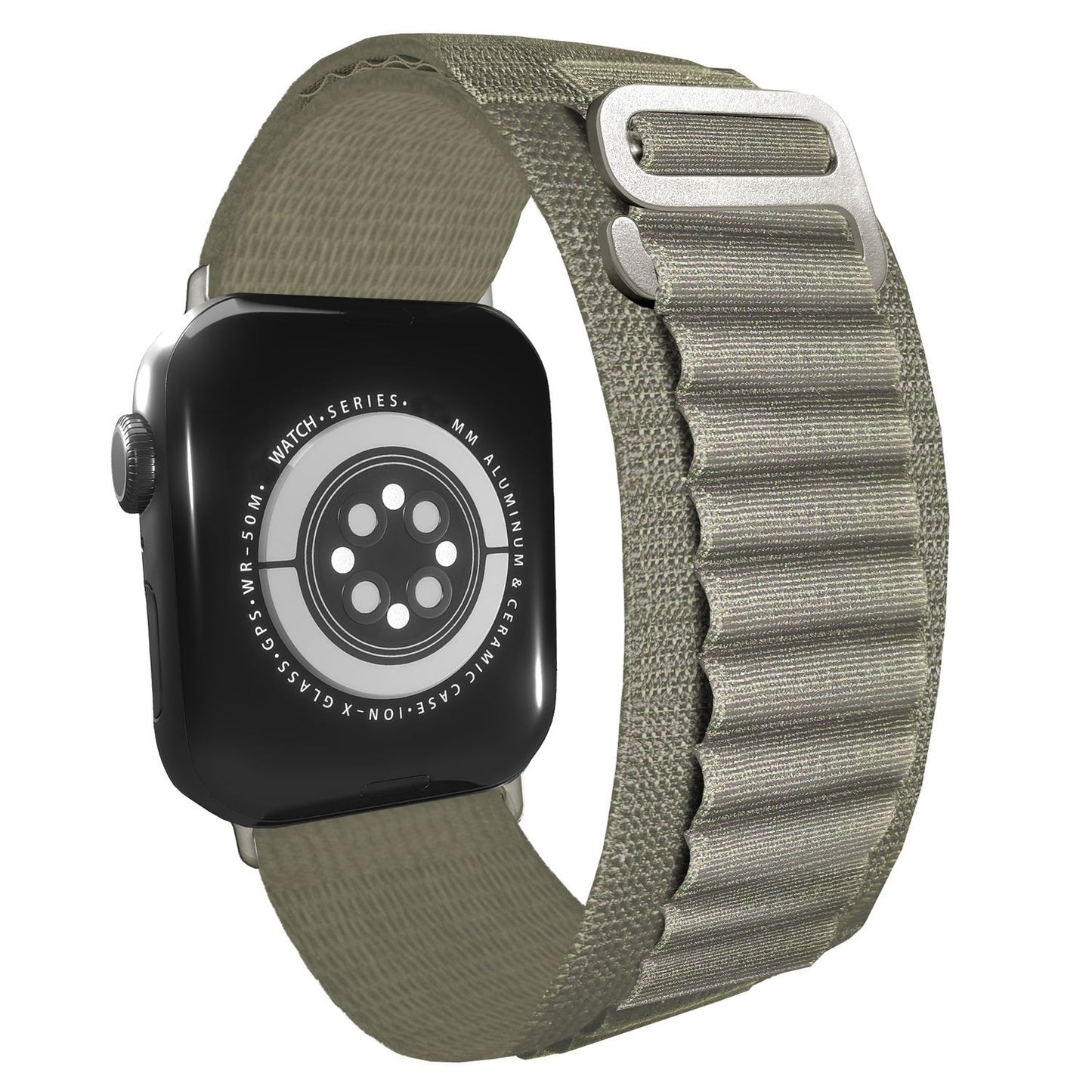 NALIA Smart Watch Armband Alpine Loop Style kompatibel mit Apple Watch Armband Ultra/SE & Series 8/7/6/5/4/3/2/1, 38/40/41mm, G-Haken iWatch Outdoor Uhr Band, Nylon