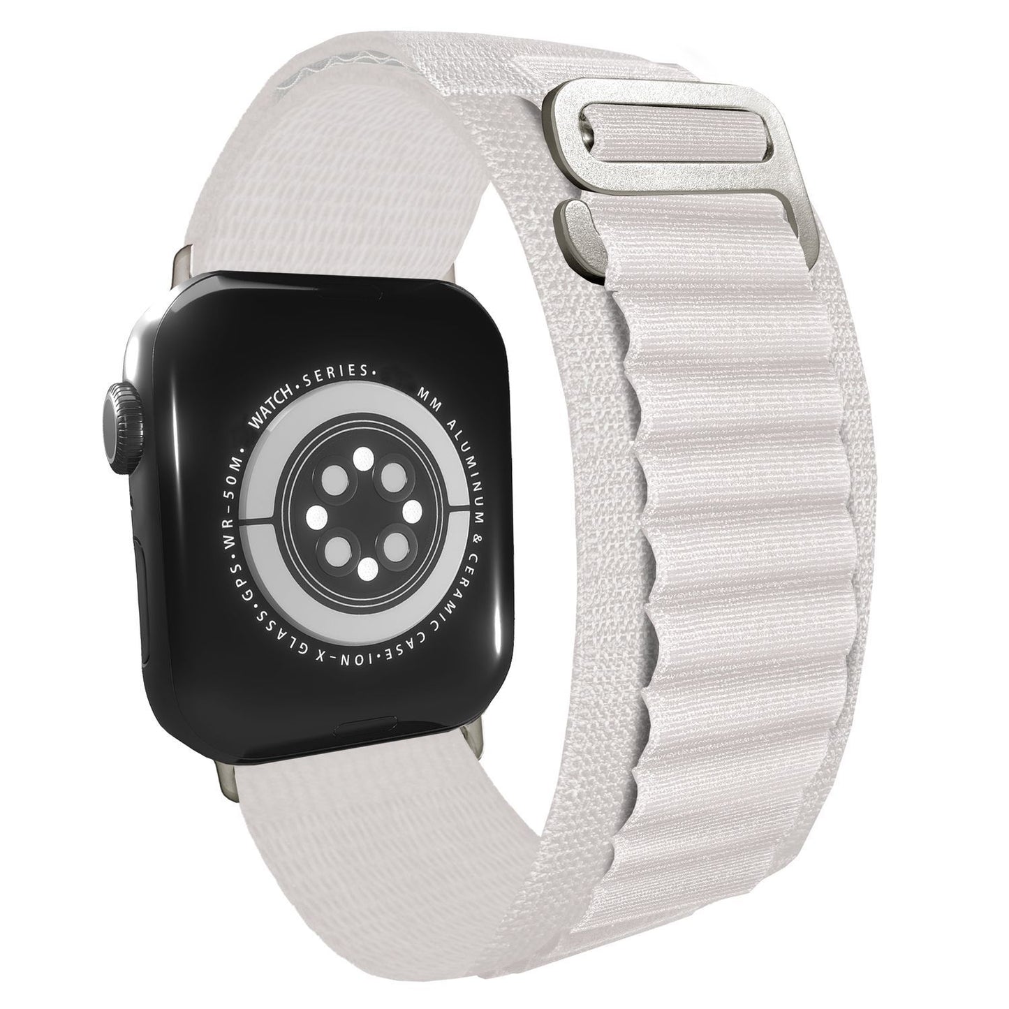 NALIA Smart Watch Armband Alpine Loop Style kompatibel mit Apple Watch Armband Ultra/SE & Series 8/7/6/5/4/3/2/1, 38/40/41mm, G-Haken iWatch Outdoor Uhr Band, Nylon