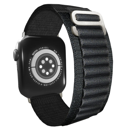 NALIA Smart Watch Armband Alpine Loop Style kompatibel mit Apple Watch Armband Ultra/SE & Series 8/7/6/5/4/3/2/1, 42/44/45/49mm, G-Haken iWatch Outdoor Uhr Band, Nylon