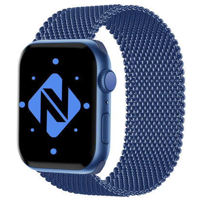 NALIA Milanaise Edelstahl Smart Watch Armband kompatibel mit Apple Watch Armband SE & Series 8/7/6/5/4/3/2/1, 38mm 40mm 41mm, iWatch-Band Magnet-Verschluss, Metall