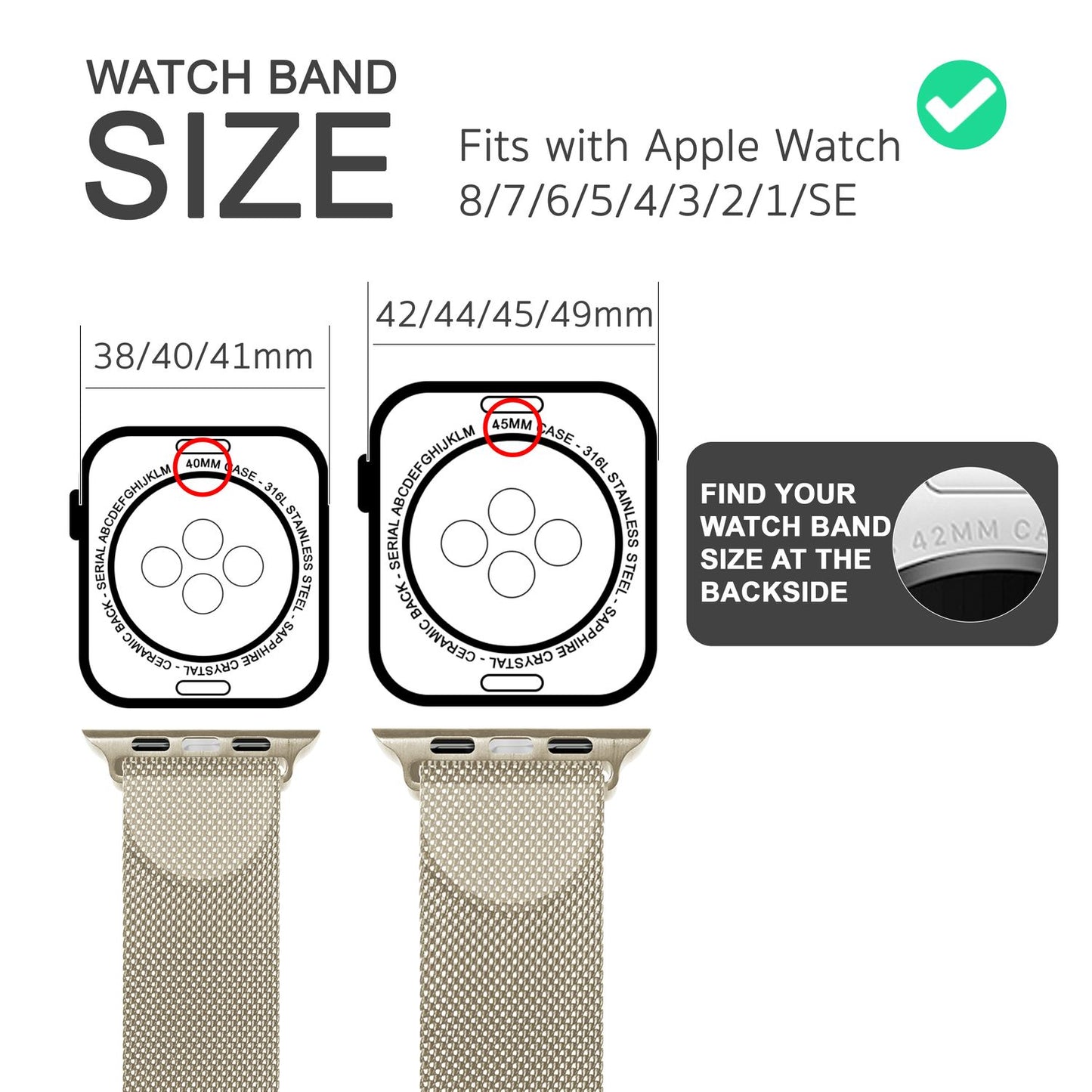 NALIA Milanaise Edelstahl Smart Watch Armband kompatibel mit Apple Watch Armband SE & Series 8/7/6/5/4/3/2/1, 38mm 40mm 41mm, iWatch-Band Magnet-Verschluss, Metall