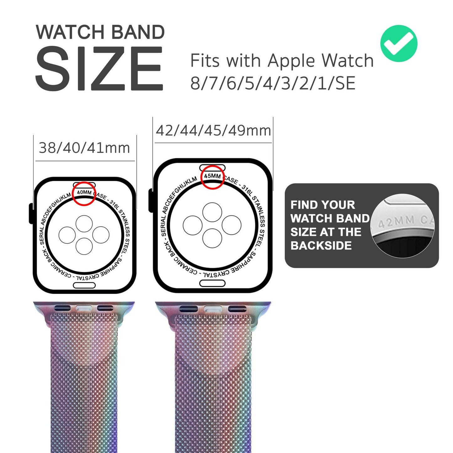 NALIA Milanaise Edelstahl Smart Watch Armband kompatibel mit Apple Watch Armband SE & Series 8/7/6/5/4/3/2/1, 38mm 40mm 41mm, iWatch-Band Magnet-Verschluss, Metall